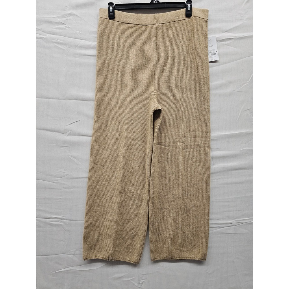 Isabel by Ingrid & Isabel‎ Maternity Ribbed Wide Leg Pants Tan Medium NWT